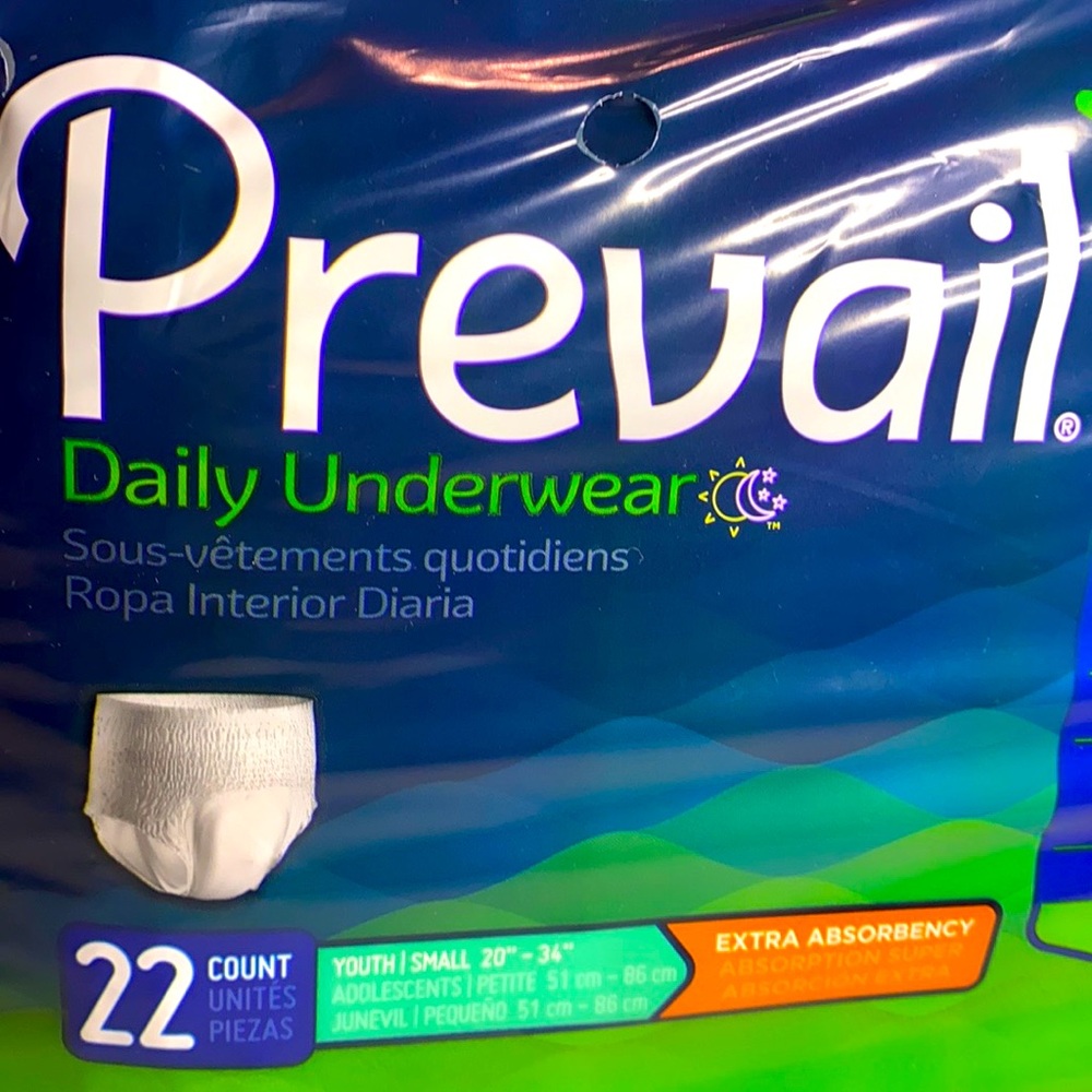 Prevail Daily Underwear Youth Small 22 Count